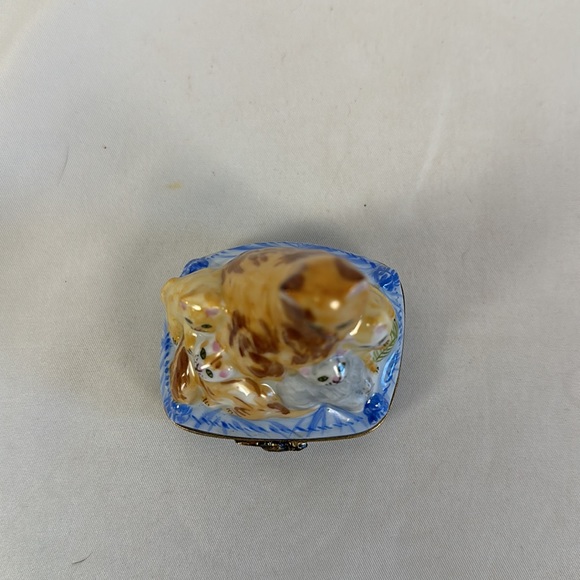 Limoges Orange Cat Family Box - Picture 8 of 12